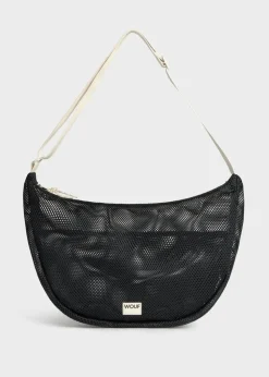 Sac bandoulière en matière recyclée | noir "onyx large crossbody bag"