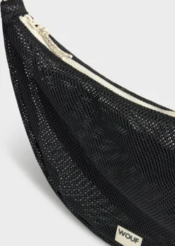 Sac bandoulière en matière recyclée | noir 