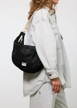 Sac bandoulière en matière recyclée | noir 