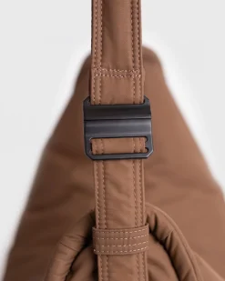 Sac bandoulière en matière recyclé | marron