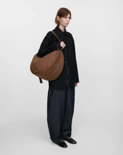 Sac bandoulière en matière recyclé | marron