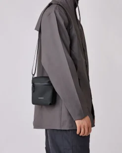 Sac à bandoulière 1l en matières recyclées | noir "poe black"