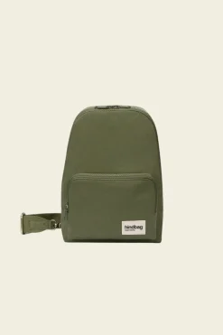 Sac bandoulière sling bag en coton bio | olive 