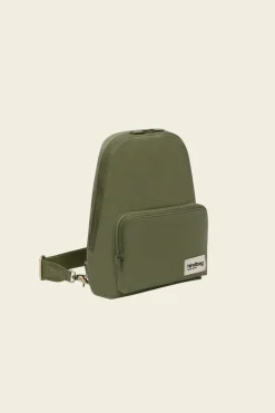 Sac bandoulière sling bag en coton bio | olive 