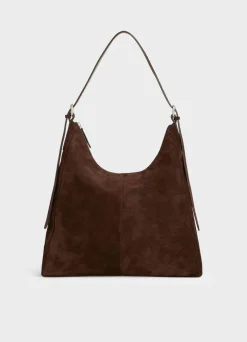 Sac cabas en cuir suède certifié | marron 