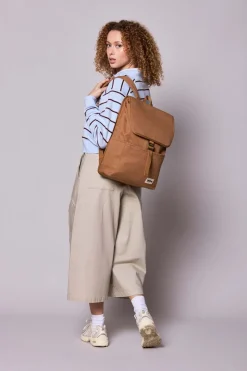 Sac à dos en coton bio | cannelle 