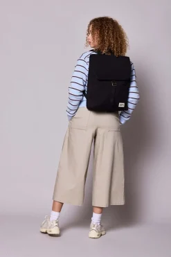 Sac à dos en coton bio | noir "gustave"
