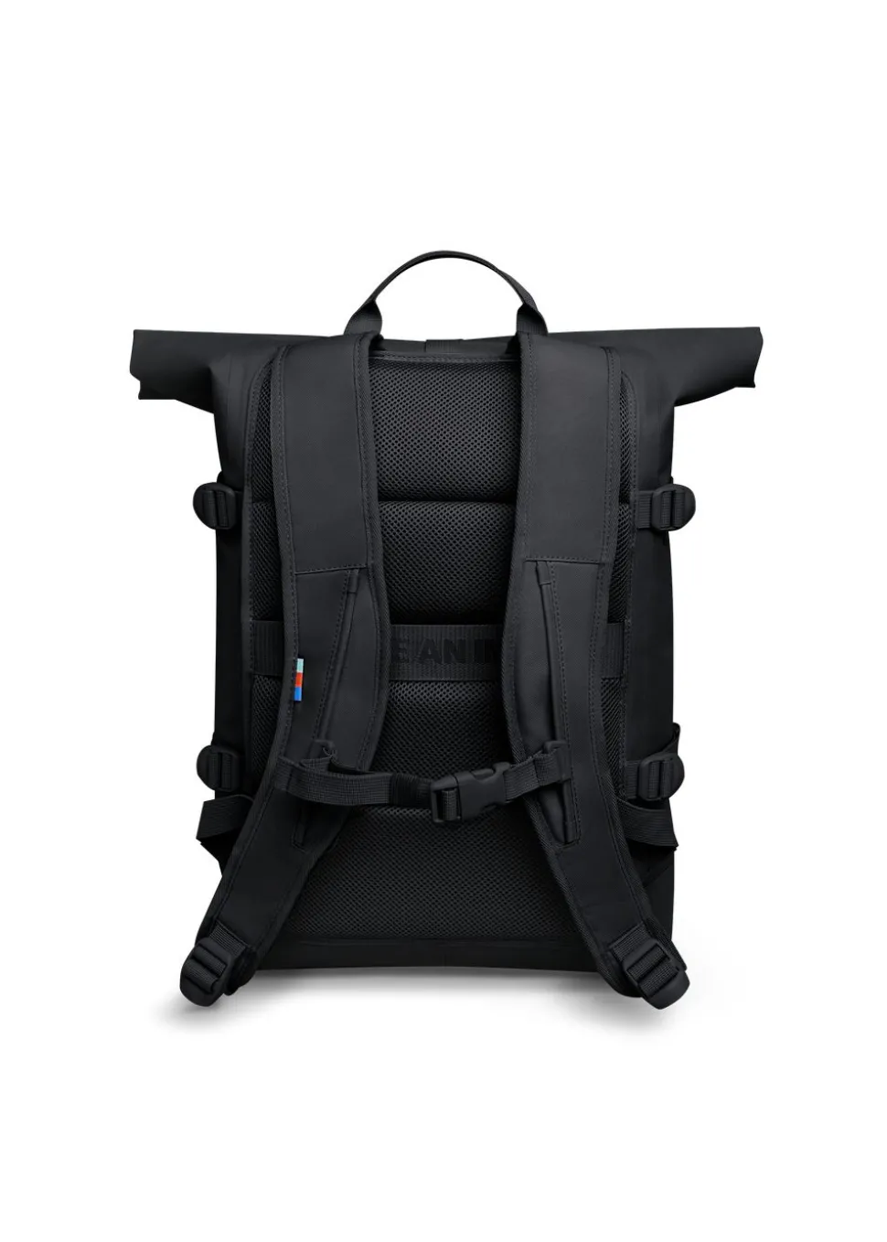 Sac à dos 31l en matière recyclée | black "rolltop 2.0 sea shepherd"