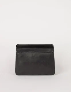 Sac à main bandoulière en cuir certifié | noir "harper mini black classic leather"