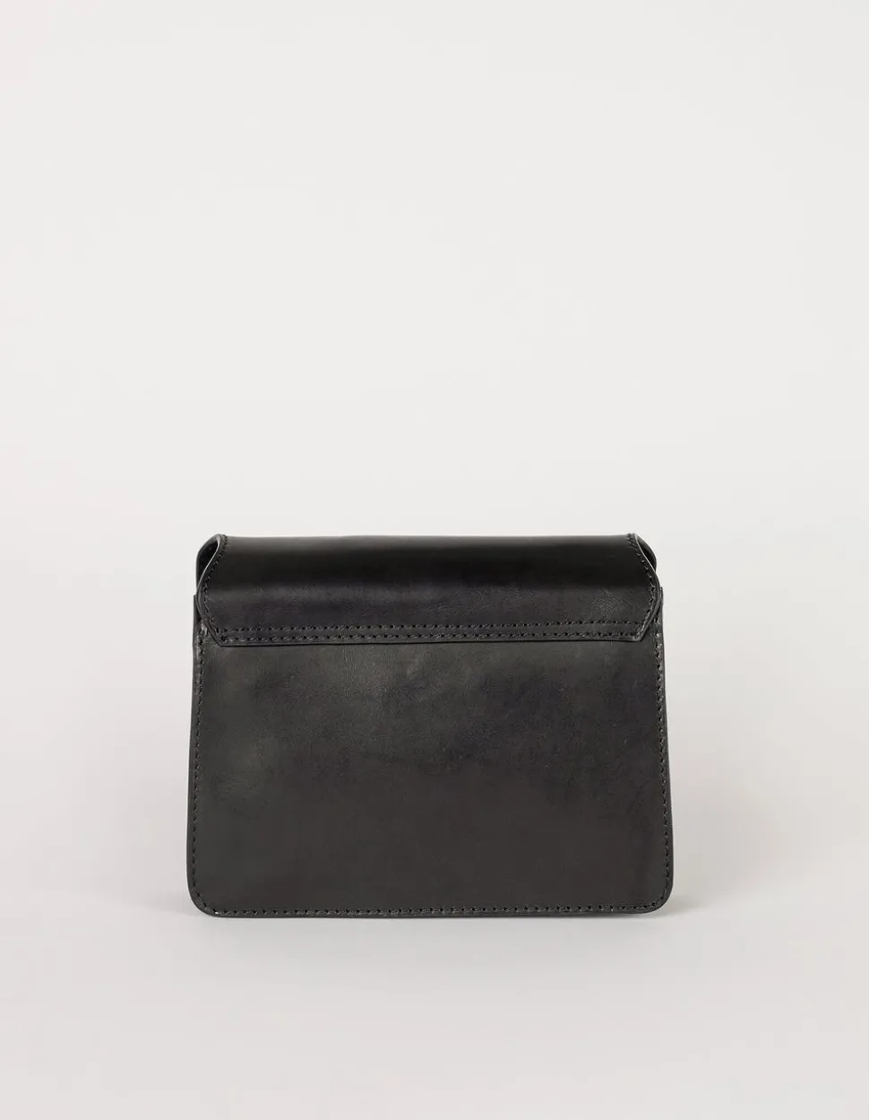 Sac à main bandoulière en cuir certifié | noir "harper mini black classic leather"