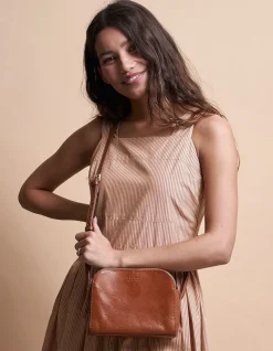 Sac à main bandoulière en cuir certifié | marron 
