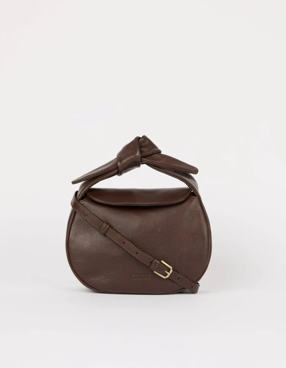 Sac à main en cuir certifié | chocolat " coco croissant chocolate soft grain leather"