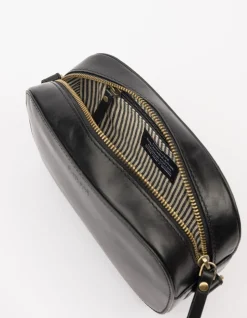 Sac à main en cuir certifié | noir "maya - black classic leather"