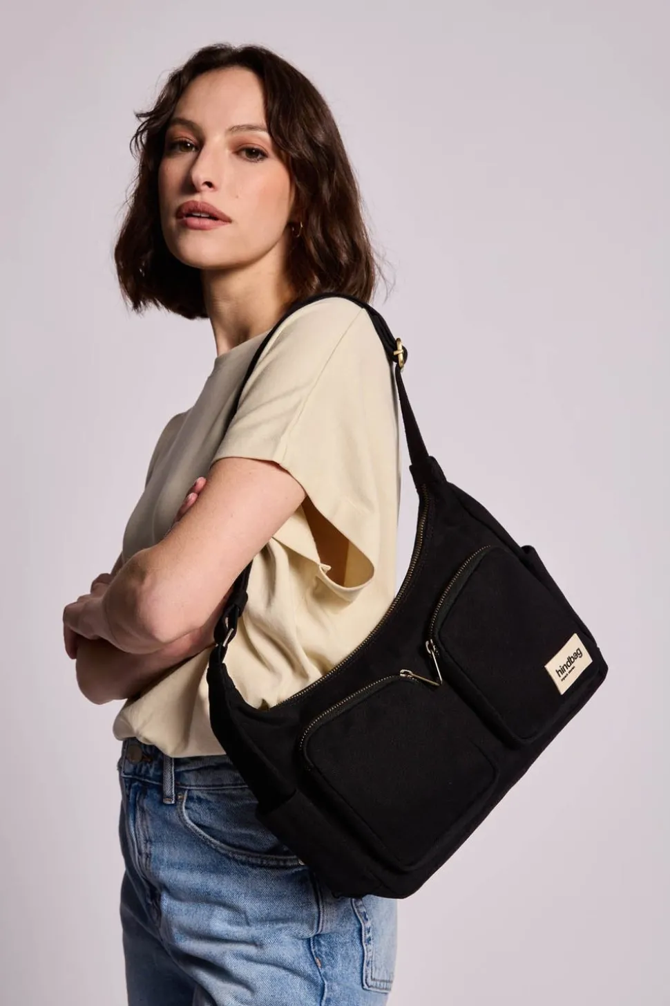 Sac multipocket en coton bio | noir "emile noir" - noir