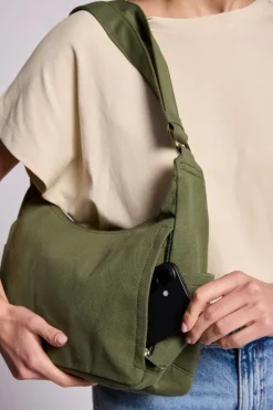 Sac multipocket en coton bio | olive 