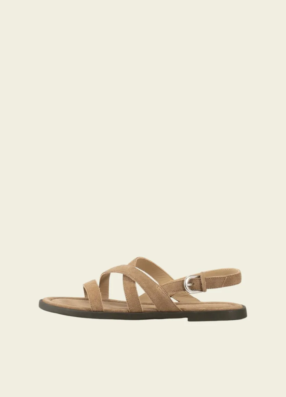 Sandales en cuir certifié | beige "zaida dk sand "