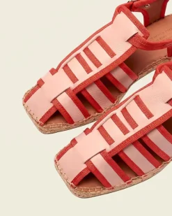 Sandales en cuir certifié et jute | bicolore 