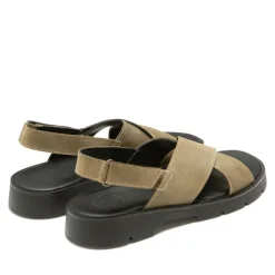 Sandales en cuir certifié | ilot ec - kaki
