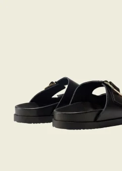 Sandales en cuir certifié | noir