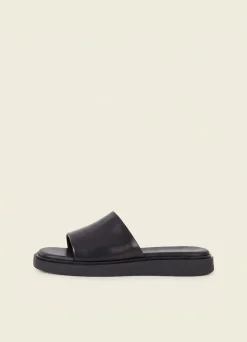 Sandales en cuir certifié | noir "connie noir"