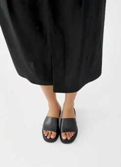 Sandales en cuir certifié | noir 