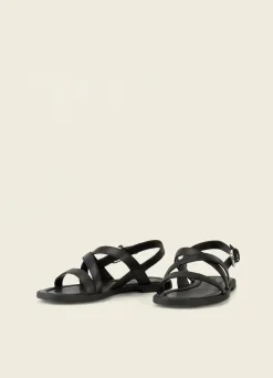 Sandales en cuir certifié | noir