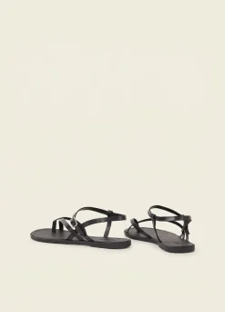 Sandales en cuir certifié | noir 