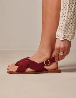 Sandales en cuir certifié | violet 