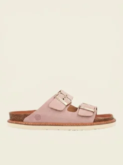 Sandales en cuir suède certifié | rose "hawaii velour rose"
