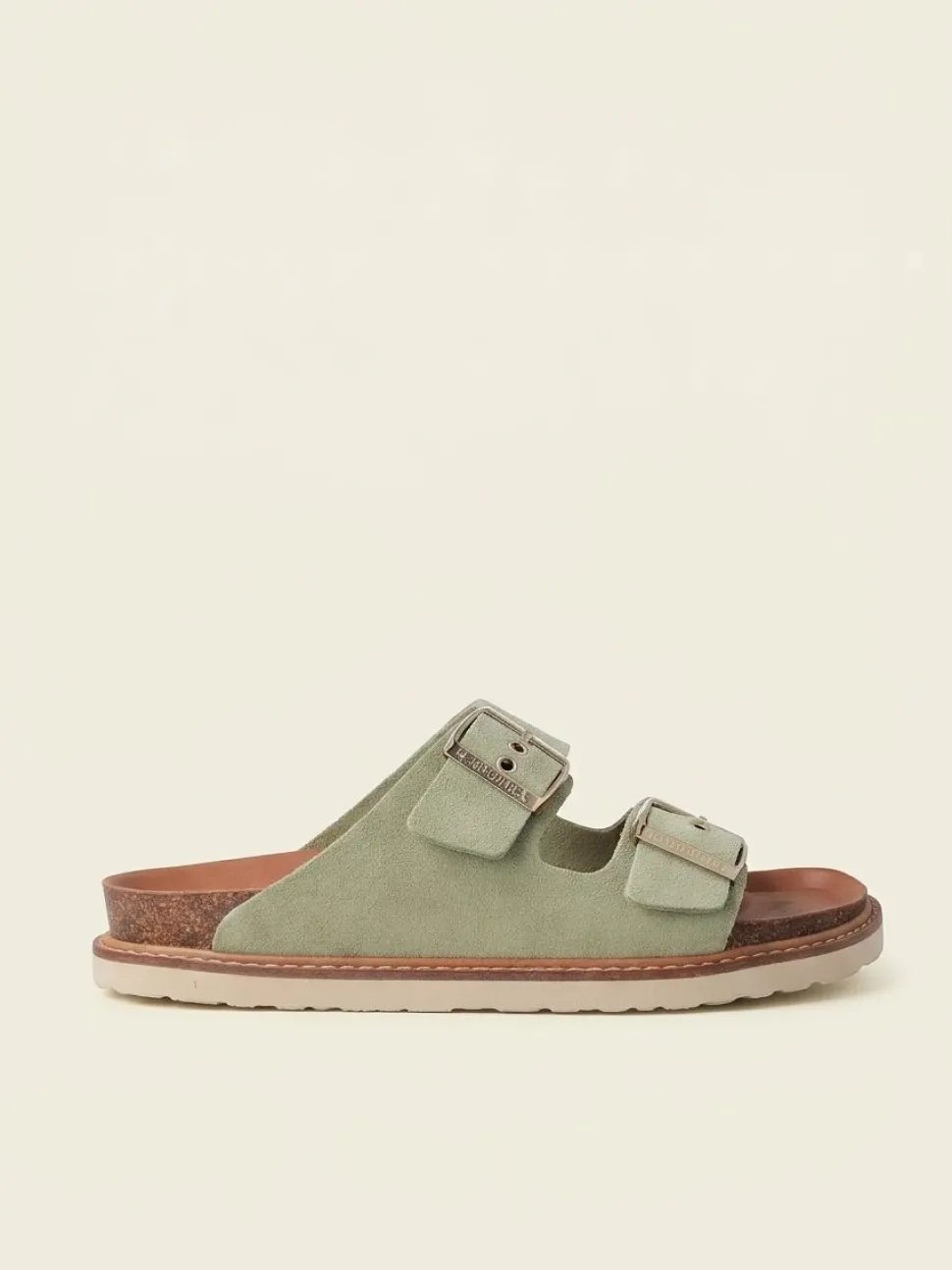 Sandales en cuir suède certifié | vert "hawaii velour paradise"