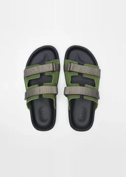 Sandales en cuir suède | vert "arpoador - militar_kaki_black"