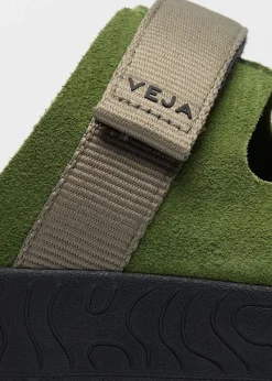 Sandales en cuir suède | vert "arpoador - militar_kaki_black"