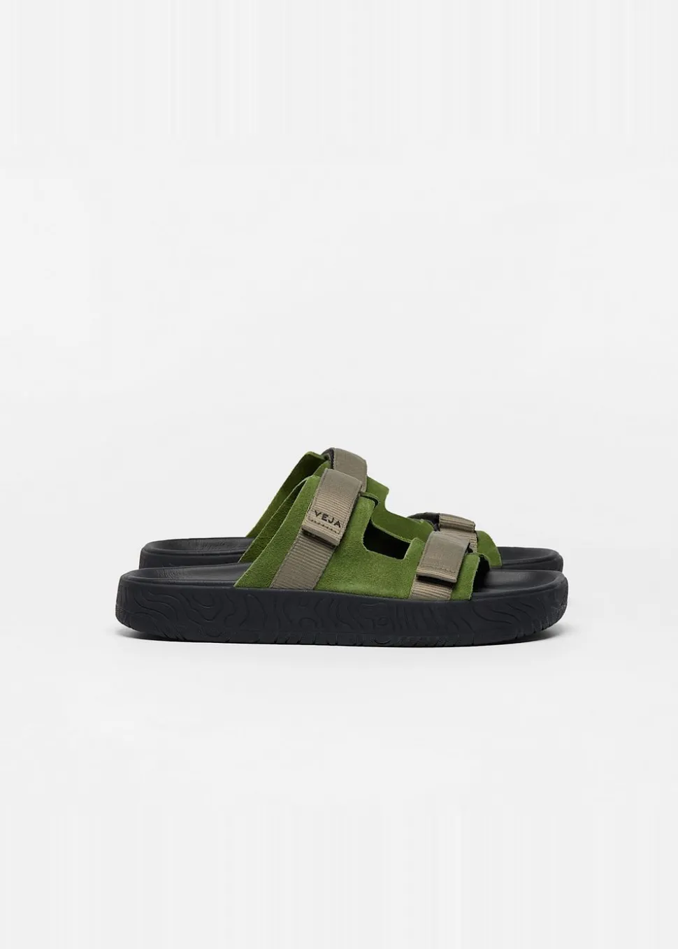 Sandales en cuir suède | vert "arpoador - militar_kaki_black"