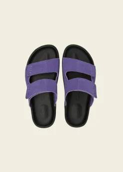 Sandales en cuir suède | violet