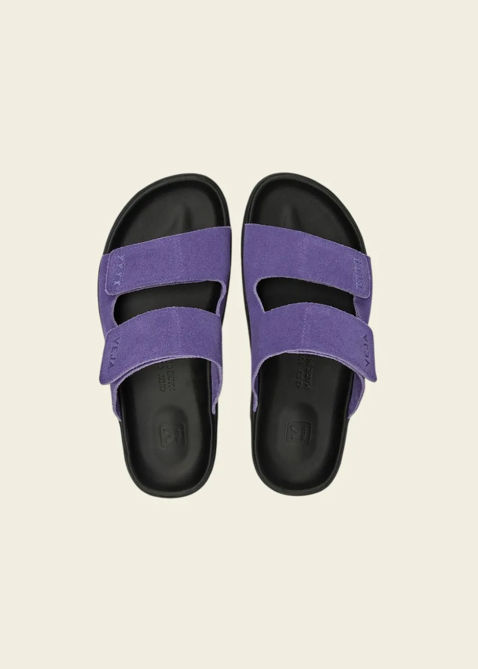 Sandales en cuir suède | violet "etna - acai_black"