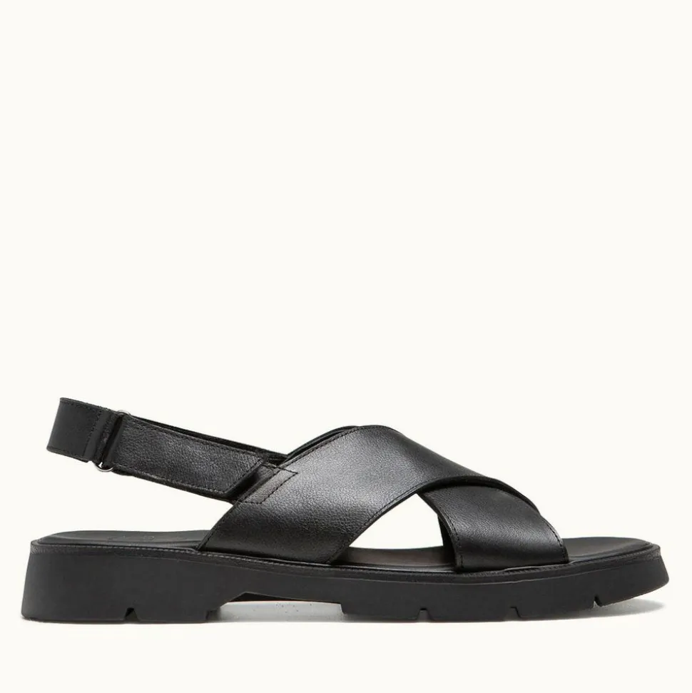 Sandales made in france en cuir certifié | noir "ilot oak noir"
