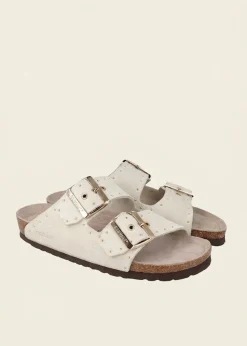 Sandales off white en cuir certifié | blanc "honolulu lead velour off white"