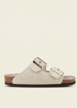 Sandales off white en cuir certifié | blanc