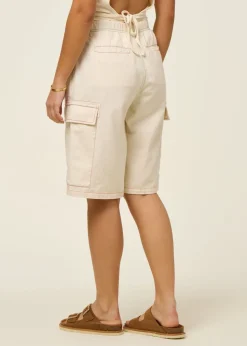 Short bermuda en coton bio | écru 