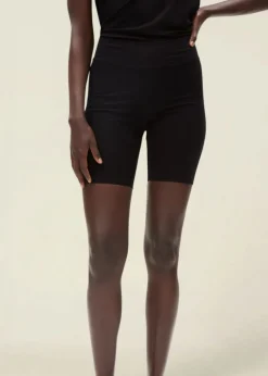 Short biker noir en coton bio - nedaa solid black