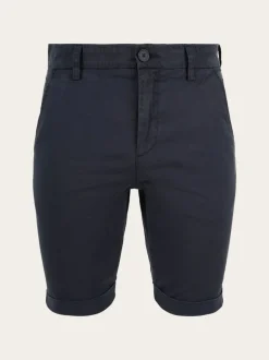 Short chino en coton bio | marine "chino poplin total eclipse"