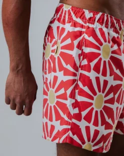 Short de bain en matière recyclée | rouge "marisol swimwear red"