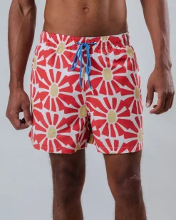 Short de bain en matière recyclée | rouge "marisol swimwear red"