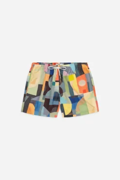 Short de bain en matières recyclées | multicolore 