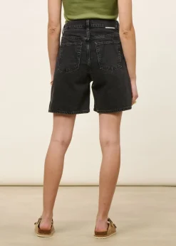 Short denim en coton bio | noir 