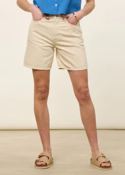 Short denim en coton bio non teinté | écru "sheaari - undyed"