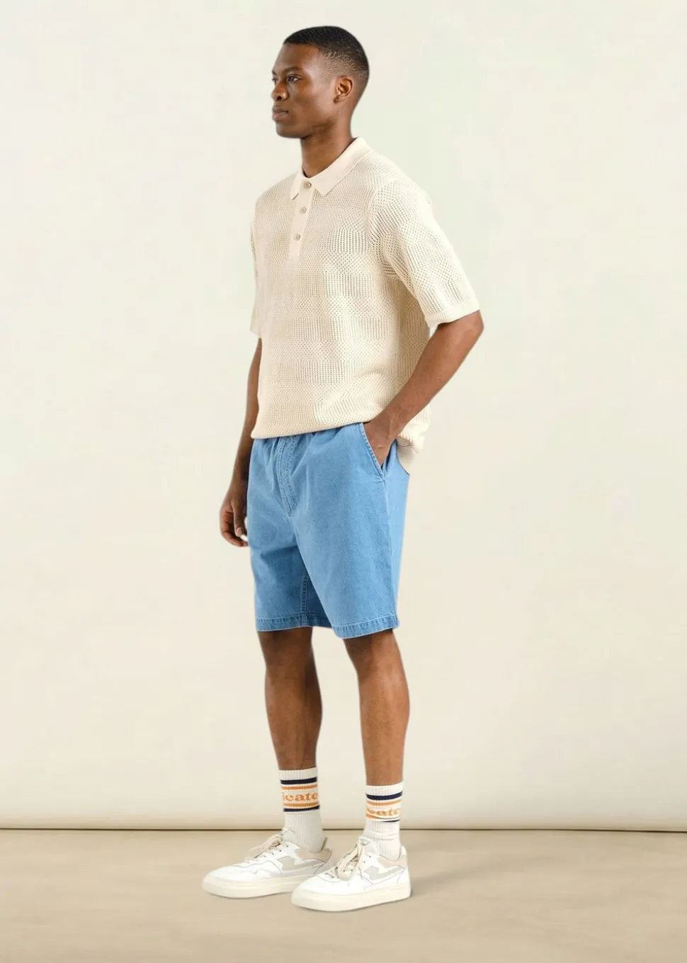 Short denim léger en coton bio | bleu clair "vejle denim light blue"