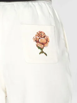 Short en coton bio | blanc à motif brodé 