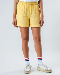 Short en coton biologique | jaune "bubble roxy short yellow - yellow"
