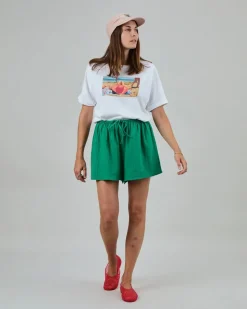 Short en lin et ecovero | vert "bali loose shorts green - green"